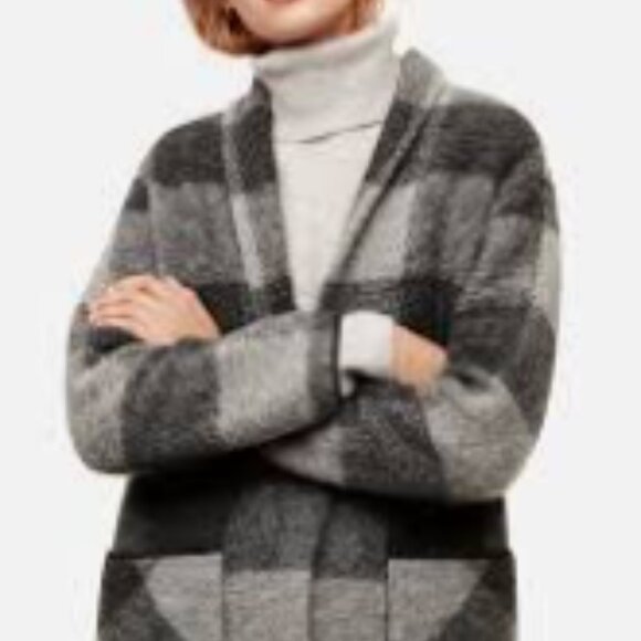 Aritzia Wilfred Free Off Duty Wool Paid Grey Jacket Small - Picture 4 of 13